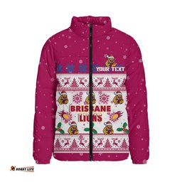 Brisbane Lions Padded Jacket Special Ugly Christmas Holiday Footy Fans