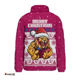 Brisbane Lions Padded Jacket Special Ugly Christmas Holiday Footy Fans