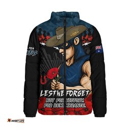 Carlton Padded Jacket ANZAC Day Not For Victory For Remembrance