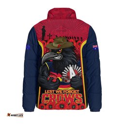 Adelaide Crows Padded Jacket Lest We Forget In Eternal Honor And Duty