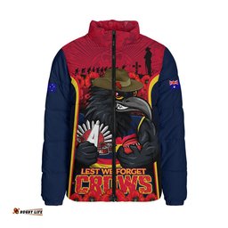 Adelaide Crows Padded Jacket Lest We Forget In Eternal Honor And Duty