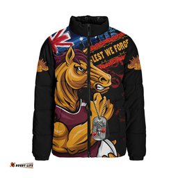 Brisbane Broncos Padded Jacket Anzac Remembrance Of The Fallen