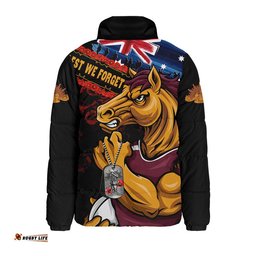 Brisbane Broncos Padded Jacket Anzac Remembrance Of The Fallen