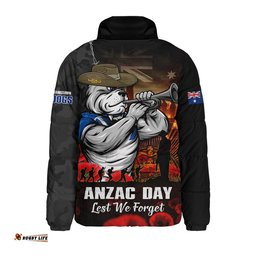Canterbury-Bankstown Bulldogs Padded Jacket Anzac Day Rising Dawn Ceremony Lest We Forget Courage