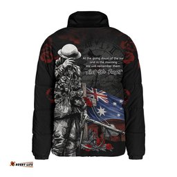 Australia Padded Jacket Anzac Day Silent Dawn Spirit Of Remembrance
