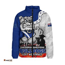 Canterbury-Bankstown Bulldogs Padded Jacket Anzac Day Remembrance Of Courage Loyalty Valor