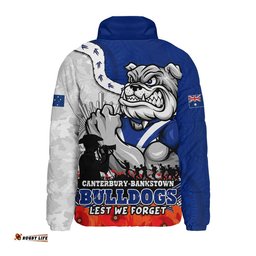 Canterbury-Bankstown Bulldogs Padded Jacket Anzac Day Remembrance Of Courage Loyalty Valor