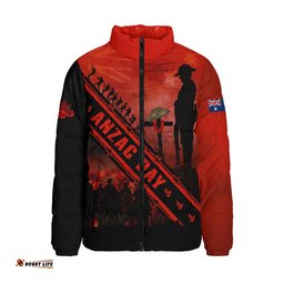 Australia Padded Jacket Anzac Day Dawn Of Sacred Remembrance