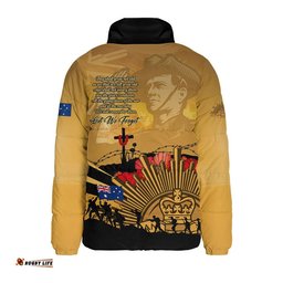 Australia Padded Jacket Anzac Day In Memory Of Brave Servicemen