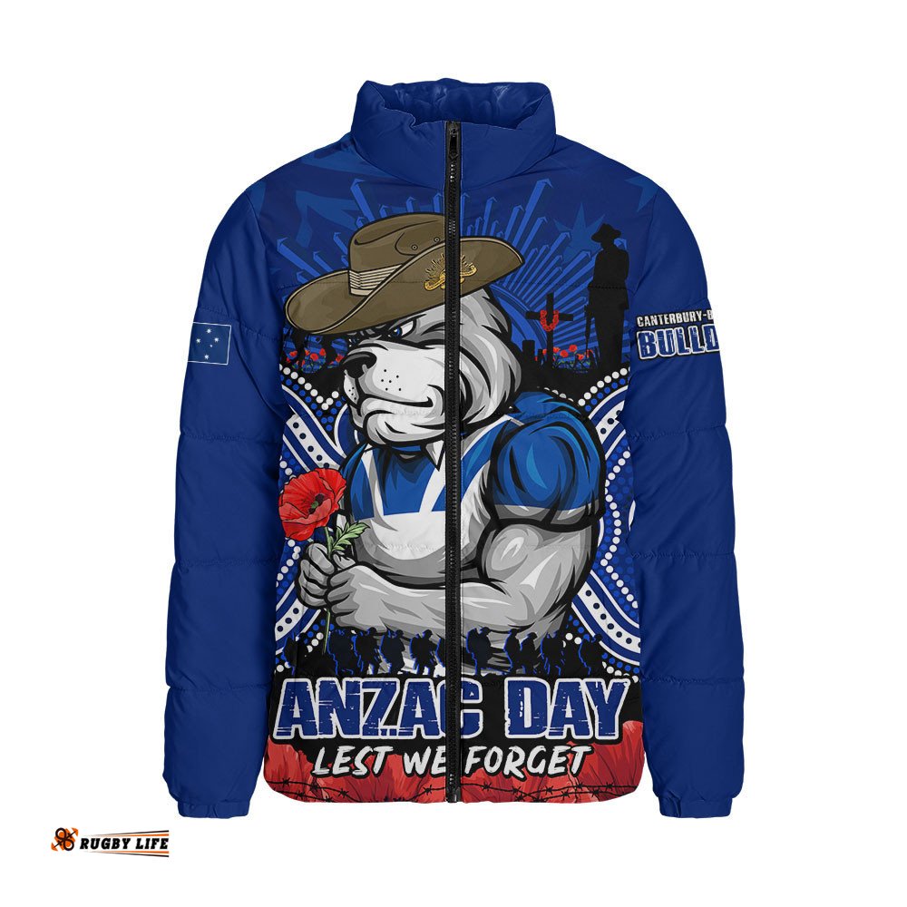Canterbury-Bankstown Bulldogs Padded Jacket Anzac Day Pride Of Service Eternal Memory