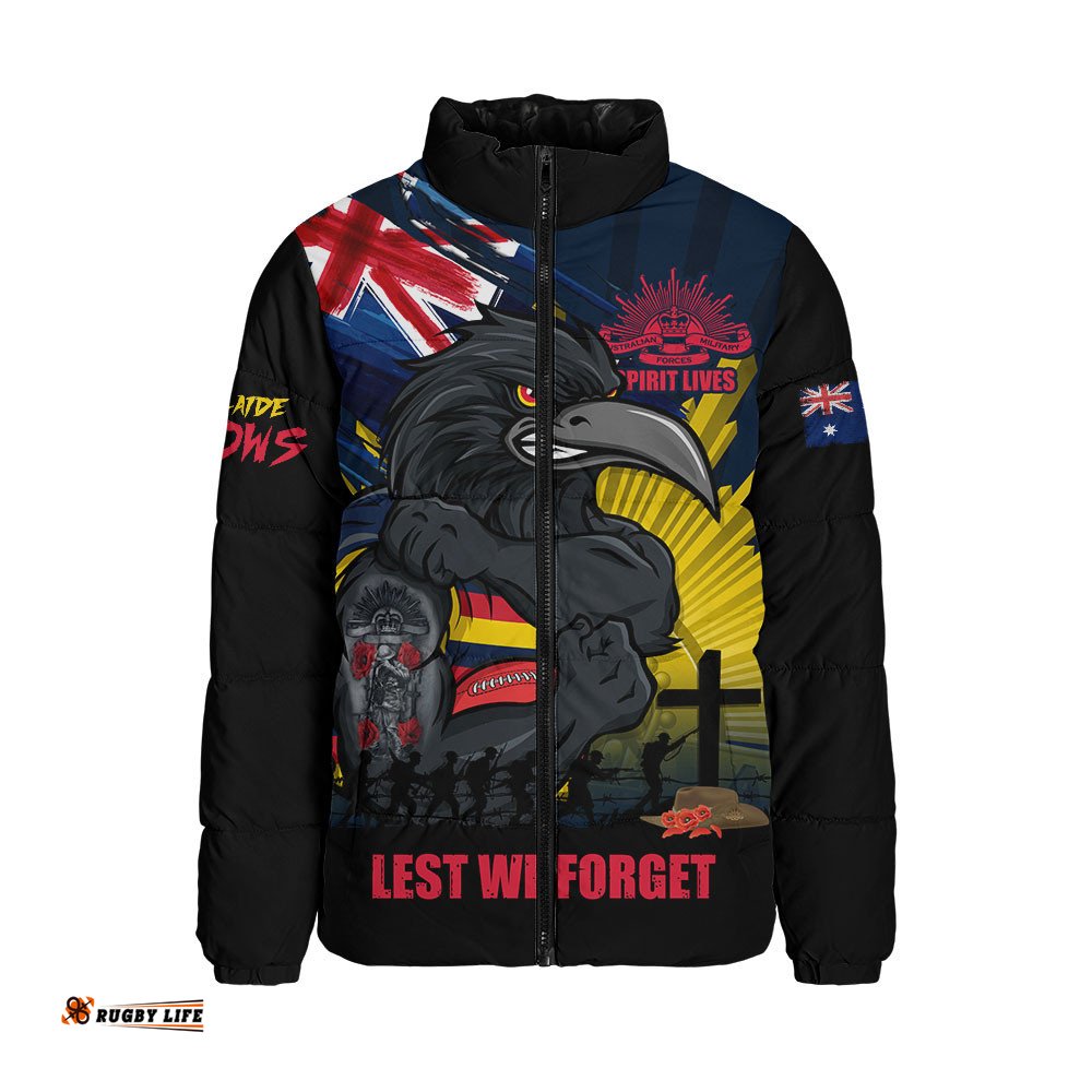 Adelaide Crows Padded Jacket ANZAC Day Honour And Football Legacy