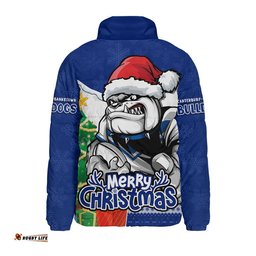 Canterbury-Bankstown Bulldogs Padded Jacket Santa Scoring Touchdown On Christmas Game Day