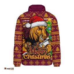 Brisbane Broncos Padded Jacket Merry Christmas Game Day Knit Style Team Edition