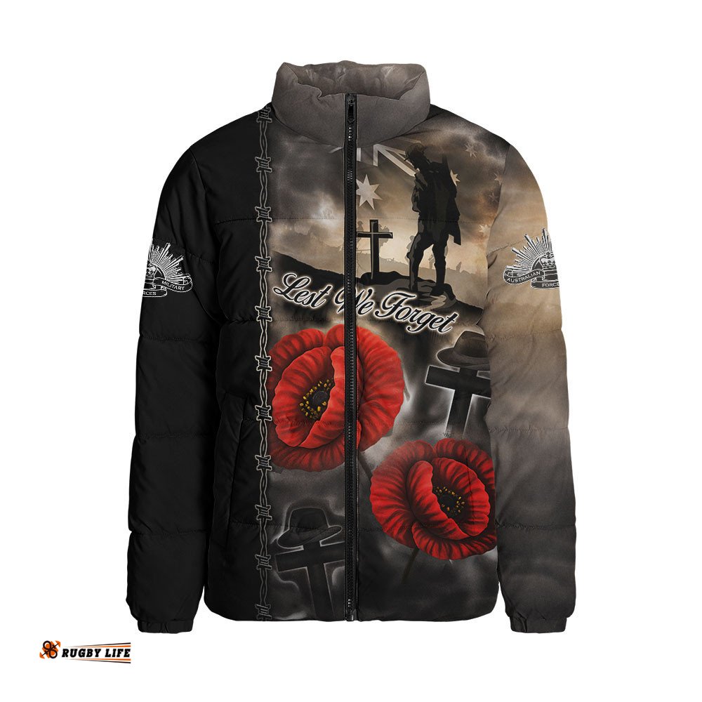Australia Padded Jacket Lest We Forget In Sacred Remembrance