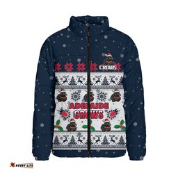 Adelaide Crows Padded Jacket Special Ugly Christmas Holiday Footy Fans