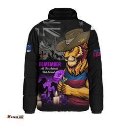 Brisbane Lions Padded Jacket Anzac Day In Memory Of Animals That Served