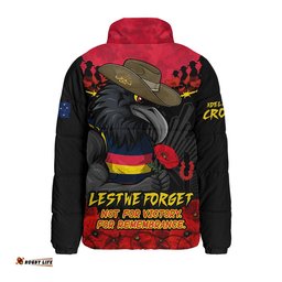 Adelaide Crows Padded Jacket ANZAC Day Not For Victory For Remembrance