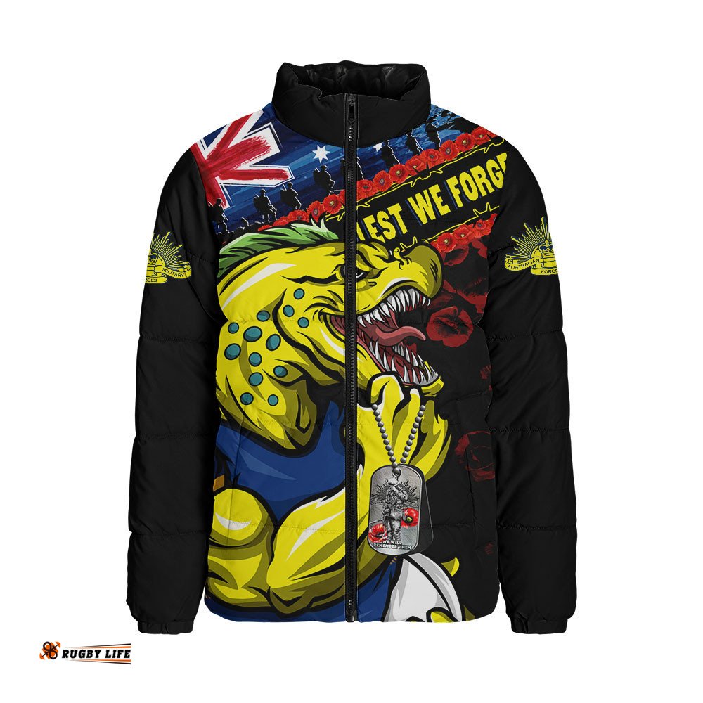 Parramatta Eels Padded Jacket Anzac Remembrance Of The Fallen