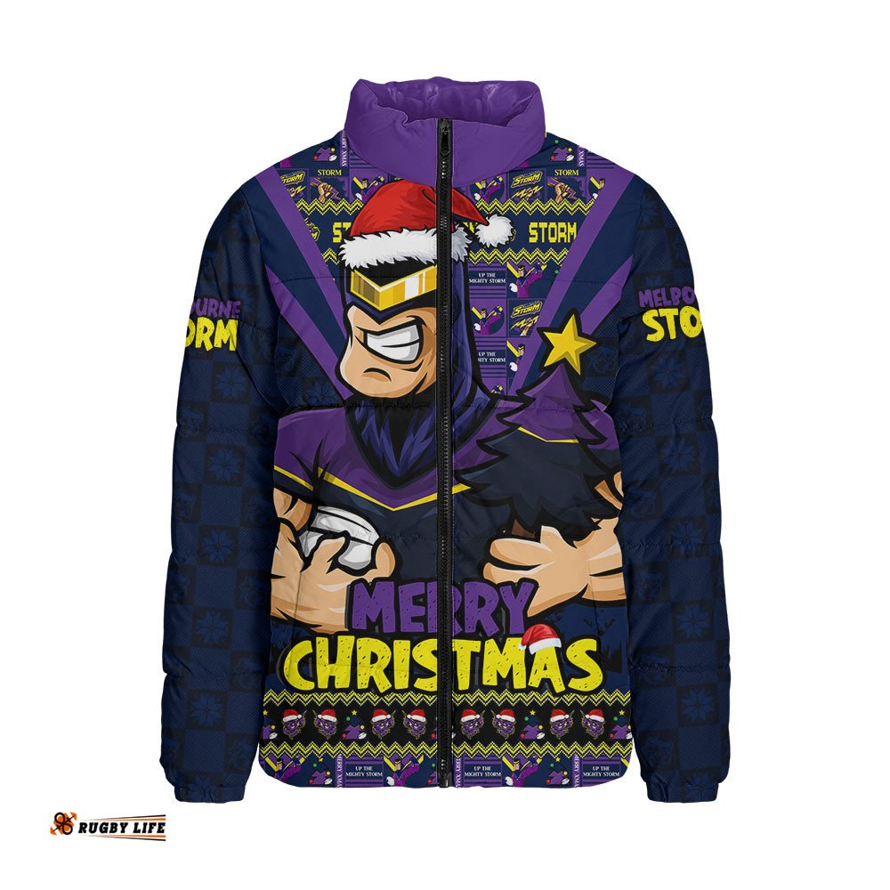 Melbourne Storm Padded Jacket Merry Christmas Festive Spirit Edition
