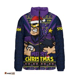 Melbourne Storm Padded Jacket Merry Christmas Festive Spirit Edition
