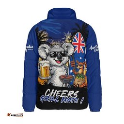 Australia Padded Jacket Australia Day Coastal BBQ Beer Summer Vibes