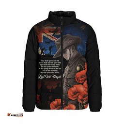 Australia Padded Jacket Anzac Day Courage Sacrifice Eternal Honor