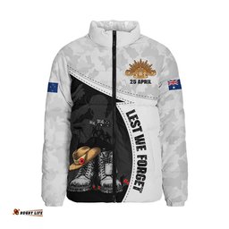 Australia Padded Jacket Anzac Day Proud Remembrance Of Fallen Heroes
