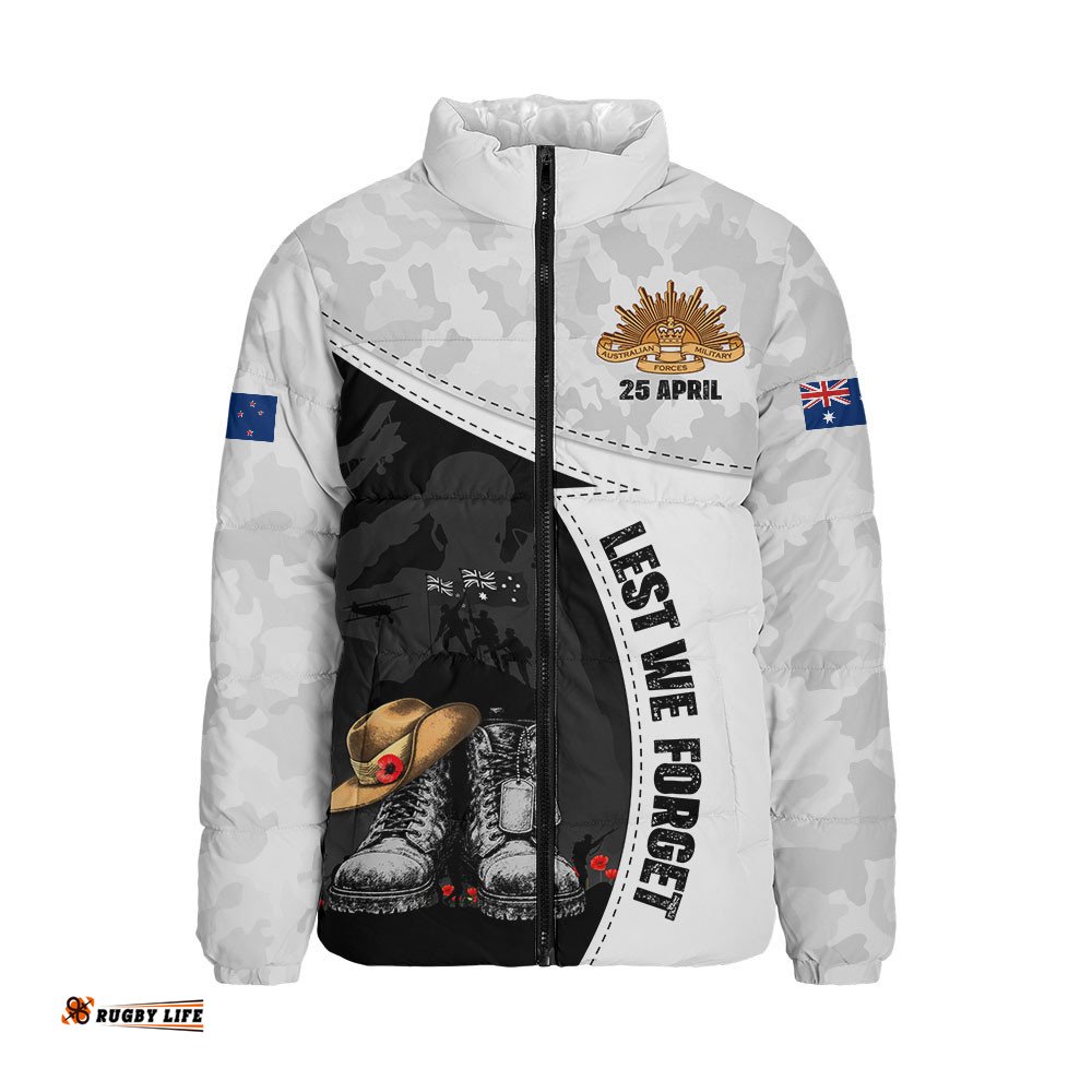 Australia Padded Jacket Anzac Day Proud Remembrance Of Fallen Heroes