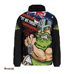 Canberra Raiders Padded Jacket Anzac Remembrance Of The Fallen