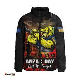 Parramatta Eels Padded Jacket Anzac Day Rising Dawn Ceremony Lest We Forget Courage