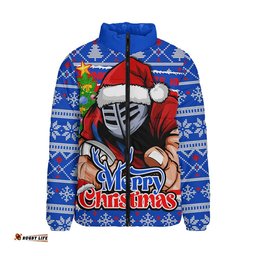 Newcastle Knights Padded Jacket Merry Christmas Game Day Knit Style Team Edition