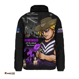Fremantle Padded Jacket Anzac Day In Memory Of Animals That Served