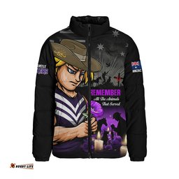 Fremantle Padded Jacket Anzac Day In Memory Of Animals That Served