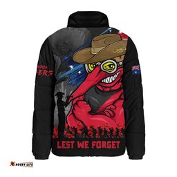 Essendon Padded Jacket ANZAC Inspired Football Fan Memorial Design