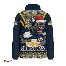 North Queensland Cowboys Padded Jacket Merry Christmas Festive Spirit Edition