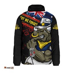 North Queensland Cowboys Padded Jacket Anzac Remembrance Of The Fallen
