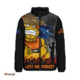 GWS GIANTS Padded Jacket ANZAC Inspired Football Fan Memorial Design