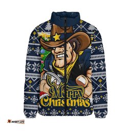 North Queensland Cowboys Padded Jacket Merry Christmas Game Day Knit Style Team Edition