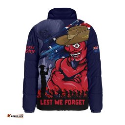 Melbourne Padded Jacket ANZAC Inspired Football Fan Memorial Design