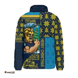 Gold Coast Titans Padded Jacket Christmas Magic Knit Style Winter Glow