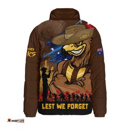 Hawthorn Padded Jacket ANZAC Inspired Football Fan Memorial Design