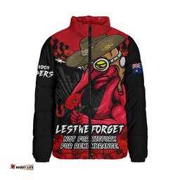 Essendon Padded Jacket ANZAC Day Not For Victory For Remembrance