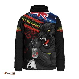 Penrith Panthers Padded Jacket Anzac Remembrance Of The Fallen