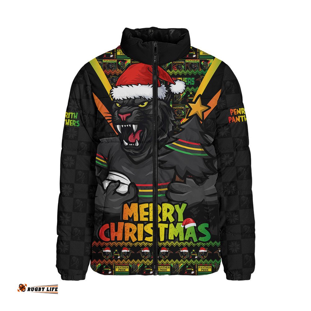 Penrith Panthers Padded Jacket Merry Christmas Festive Spirit Edition
