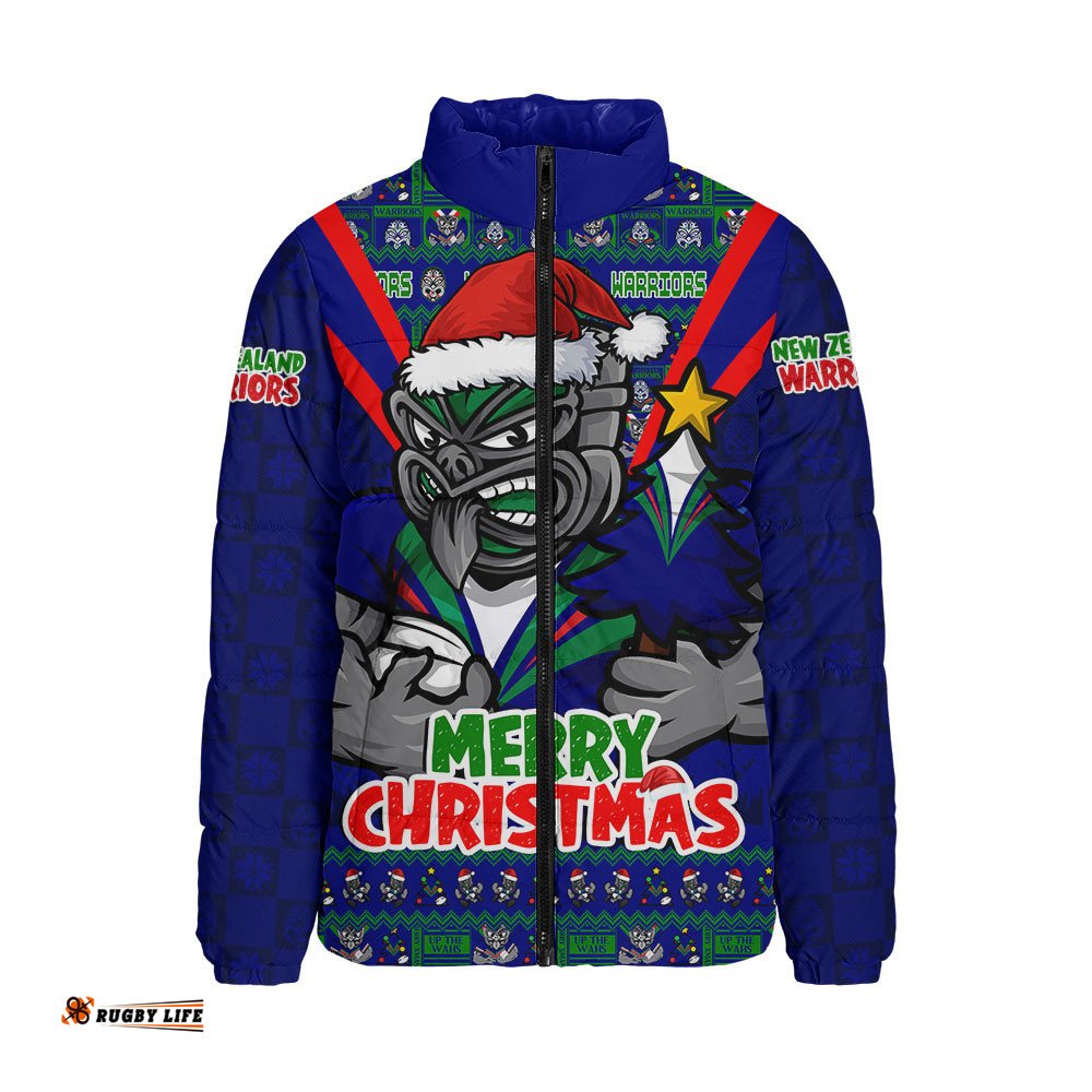 New Zealand Warriors Padded Jacket Merry Christmas Festive Spirit Edition