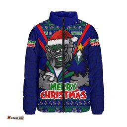 New Zealand Warriors Padded Jacket Merry Christmas Festive Spirit Edition