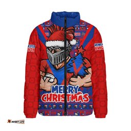 Newcastle Knights Padded Jacket Merry Christmas Festive Spirit Edition