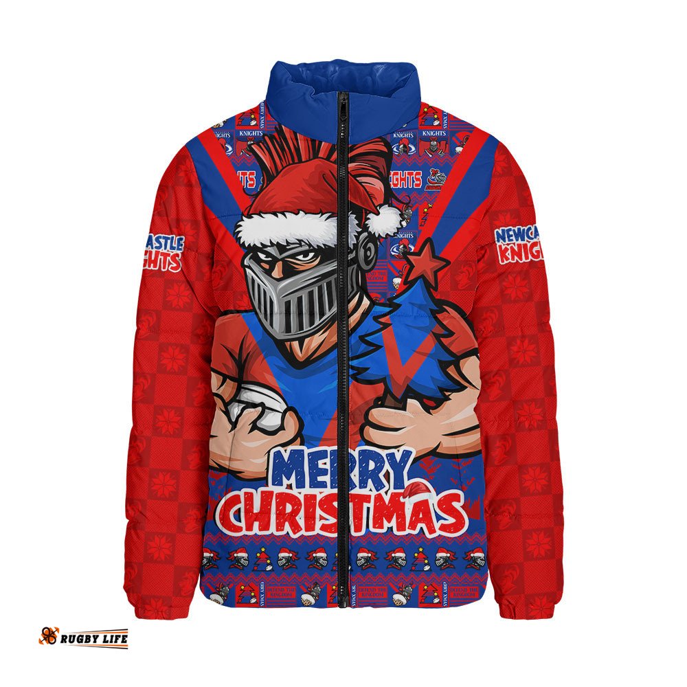 Newcastle Knights Padded Jacket Merry Christmas Festive Spirit Edition