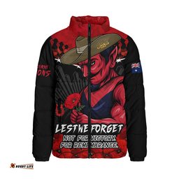 Melbourne Padded Jacket ANZAC Day Not For Victory For Remembrance