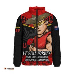 Gold Coast SUNS Padded Jacket ANZAC Day Not For Victory For Remembrance